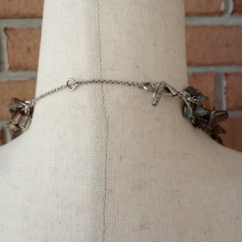 Designer Abalone Shell Multi Strand Statement Nec… - image 5